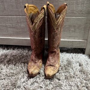 Vintage Leather Cowboy Boots
